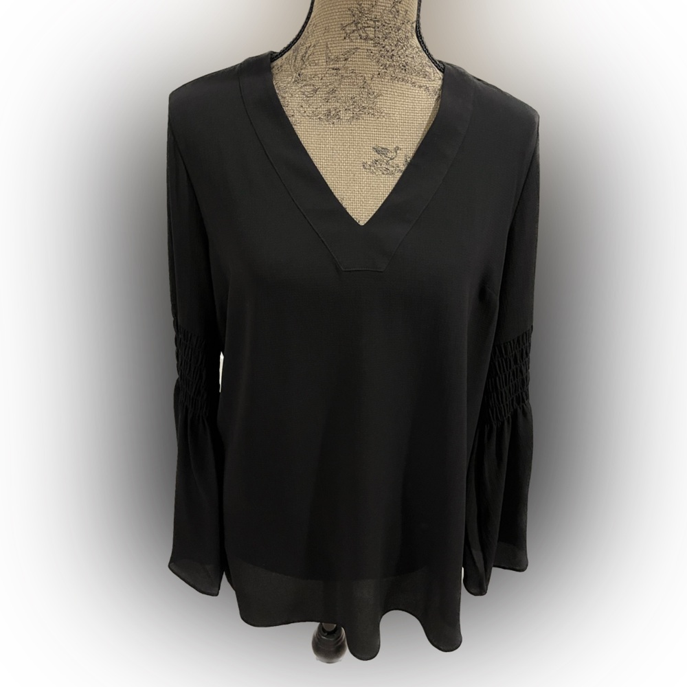 Michael Kors Black V-Neck Top